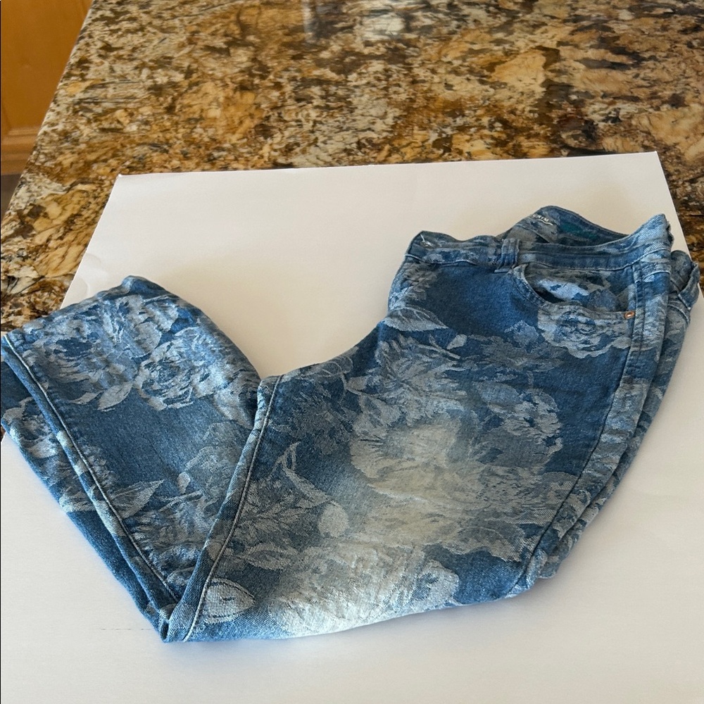 Floral Blue Women's Jeans INC